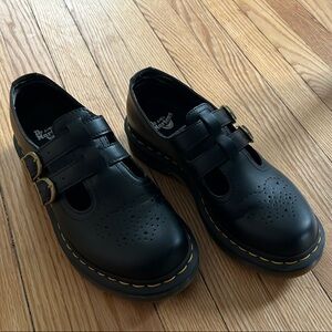 Dr. Martens Black Leather Double Buckle Shoes